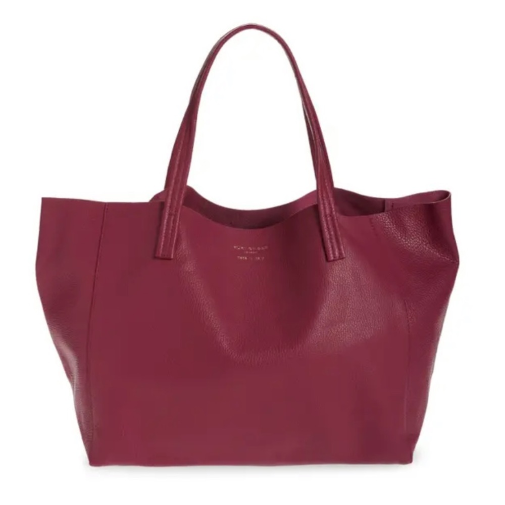 Kurt Geiger Burgundy Leather Tote Bag